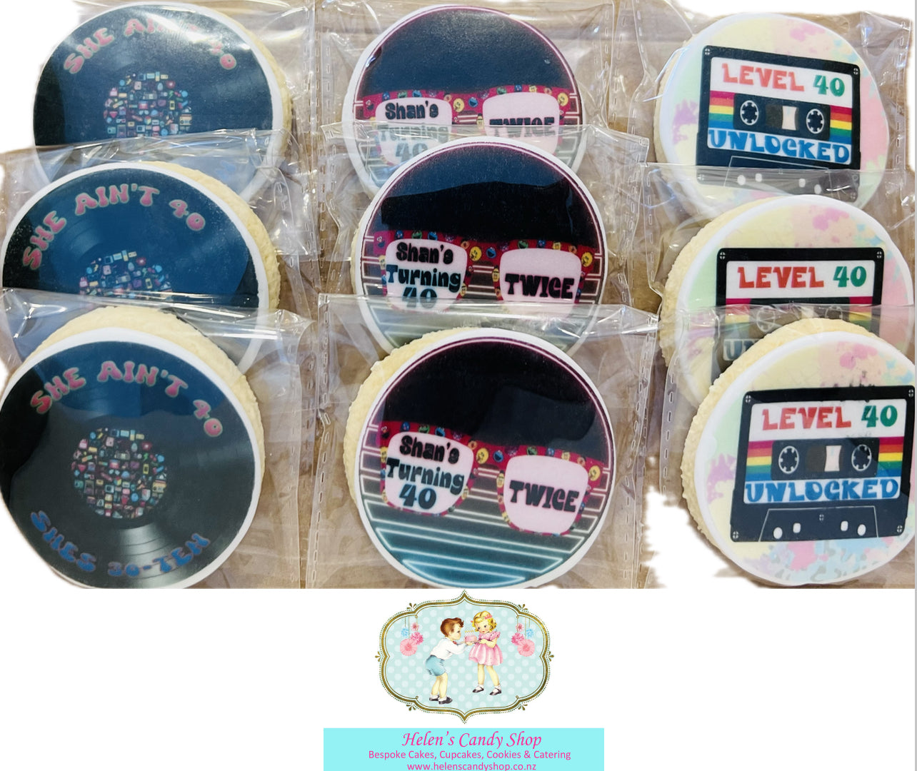 Customised Vanilla Sugar Cookies Individually Wrapped