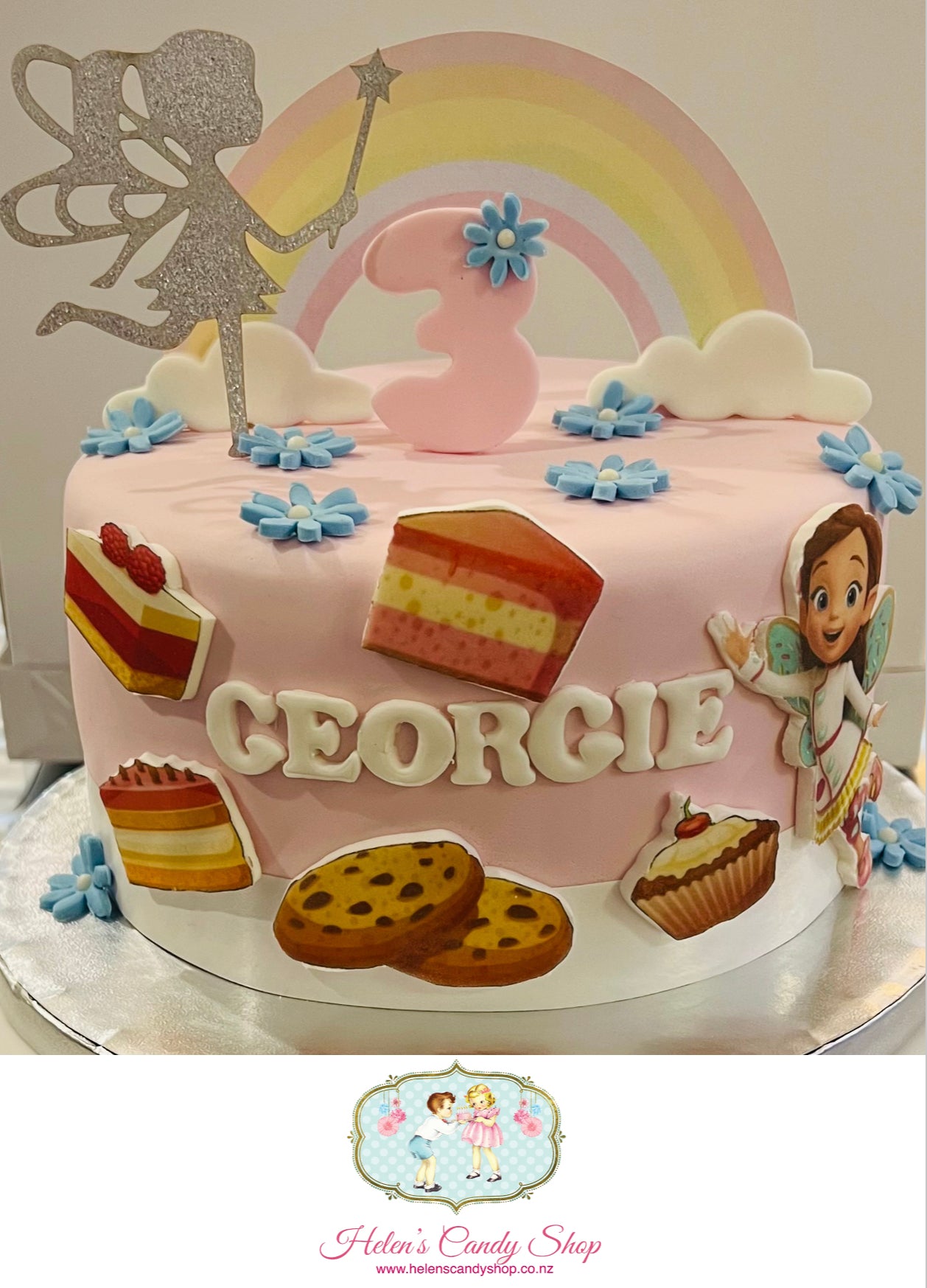Princess, Barbie & Frozen Themed Celebration Cake