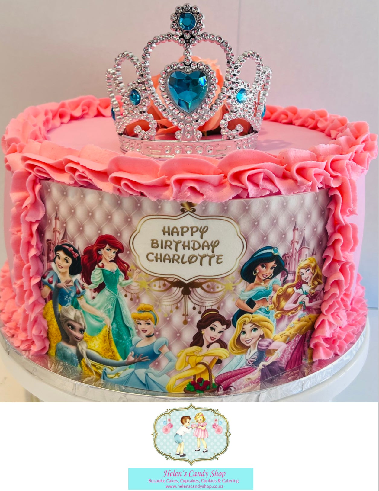 Princess, Barbie & Frozen Themed Celebration Cake