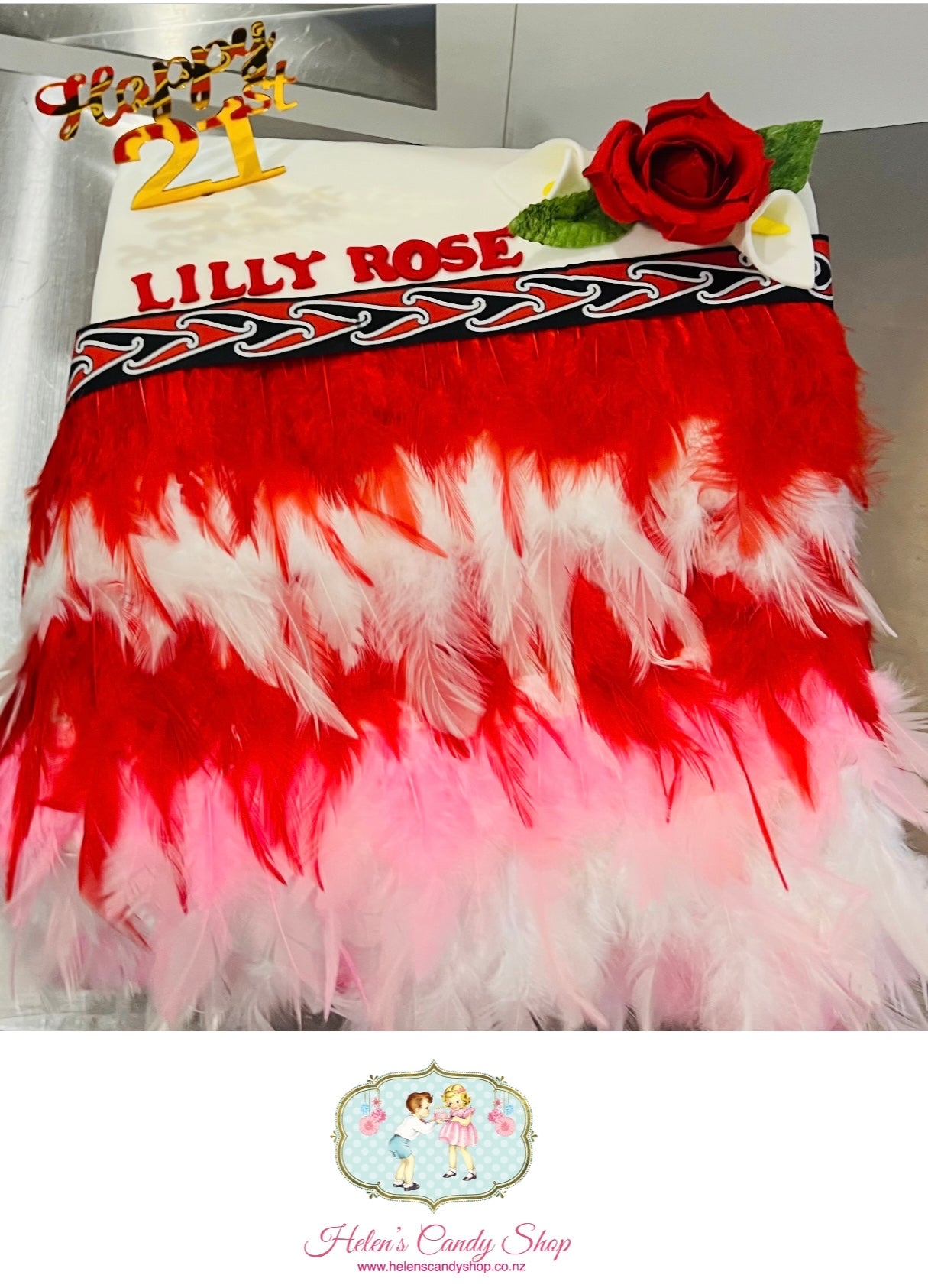 Polynesian Themed Celebration Cake