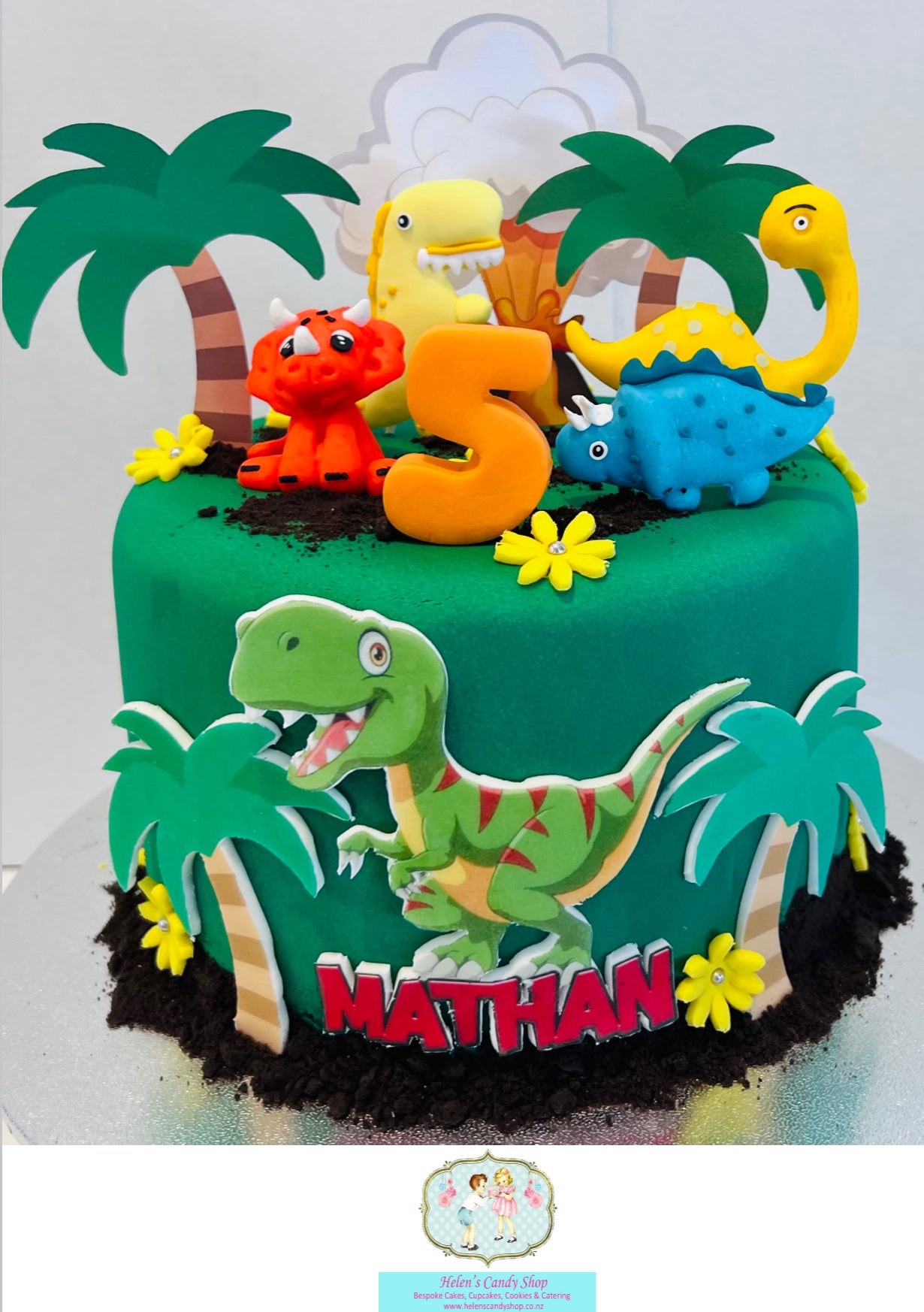 Dinosaur Themed Celebration Cake