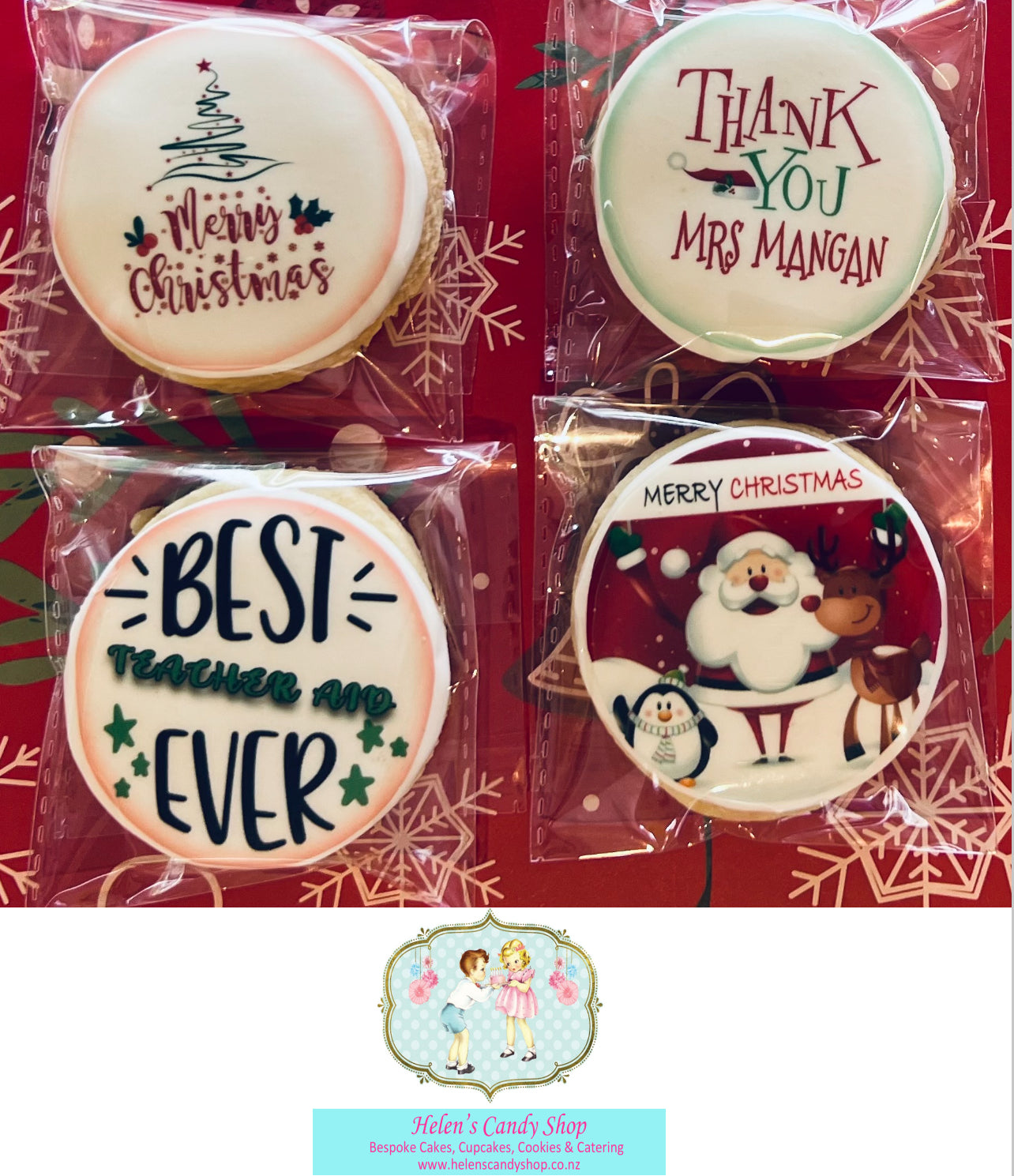 Customised Vanilla Sugar Cookies Individually Wrapped