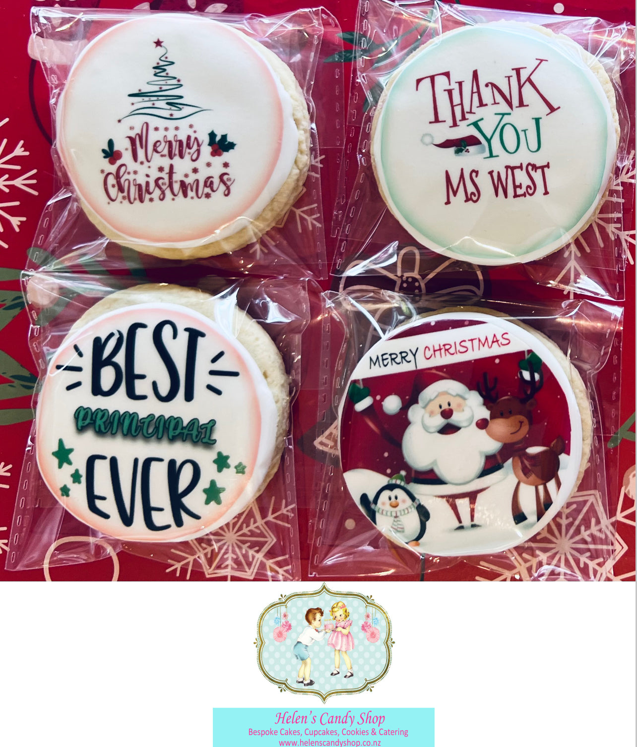 Customised Vanilla Sugar Cookies Individually Wrapped