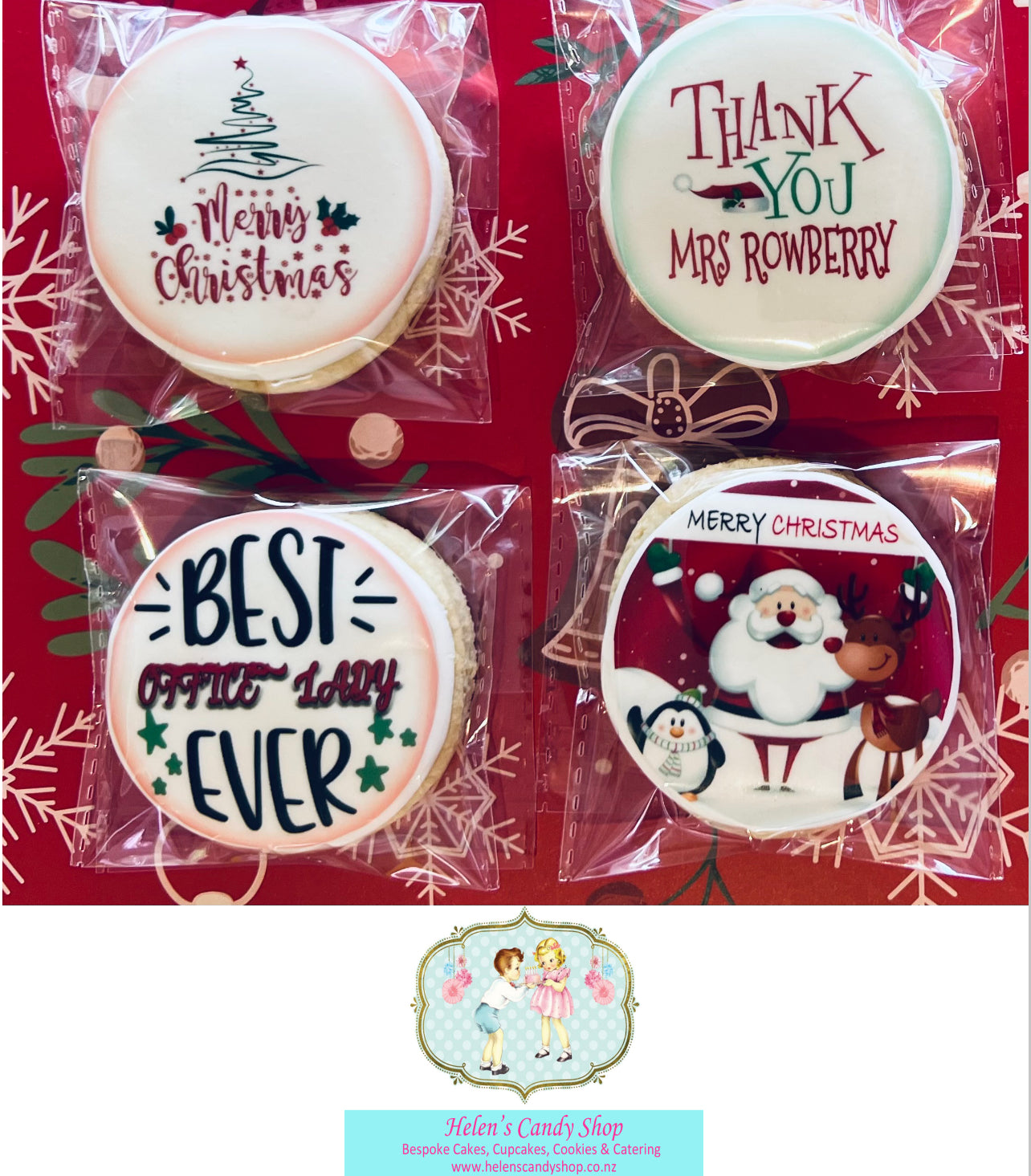 Customised Vanilla Sugar Cookies Individually Wrapped