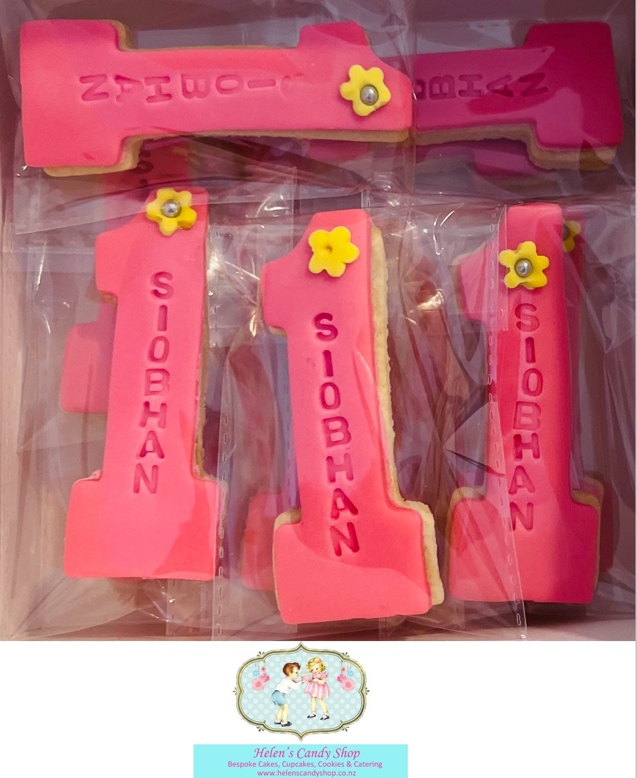 Customised Vanilla Sugar Cookies Individually Wrapped