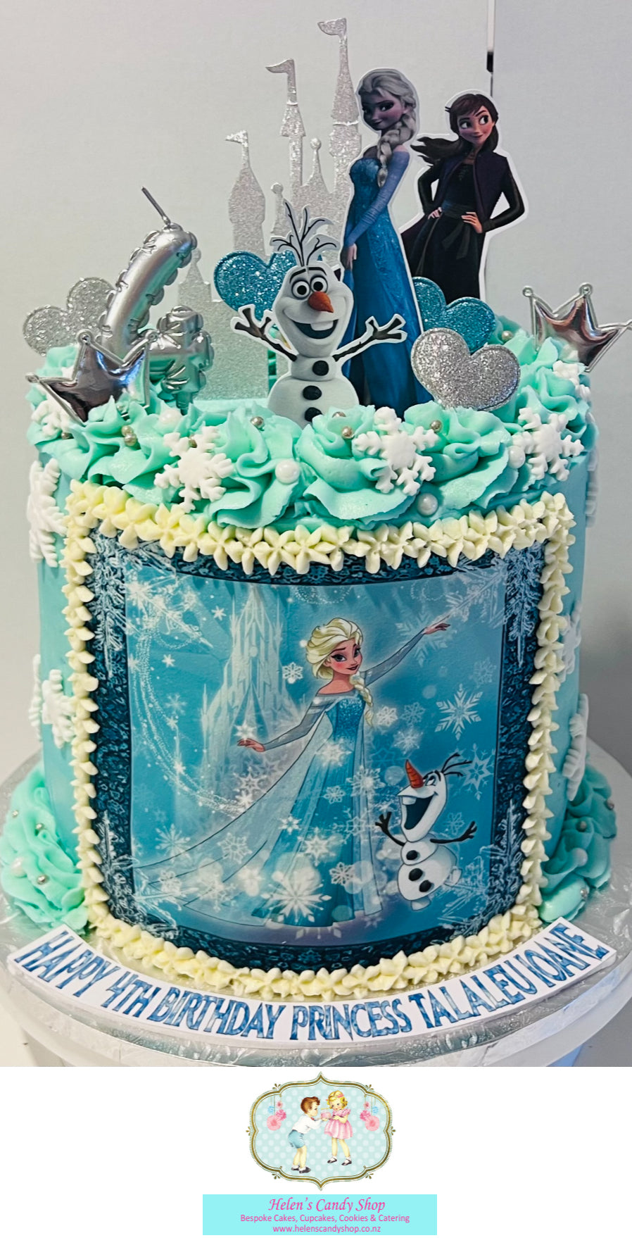 Princess, Barbie & Frozen Themed Celebration Cake