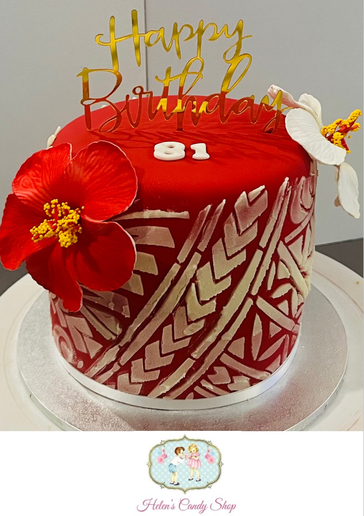 Polynesian Themed Celebration Cake