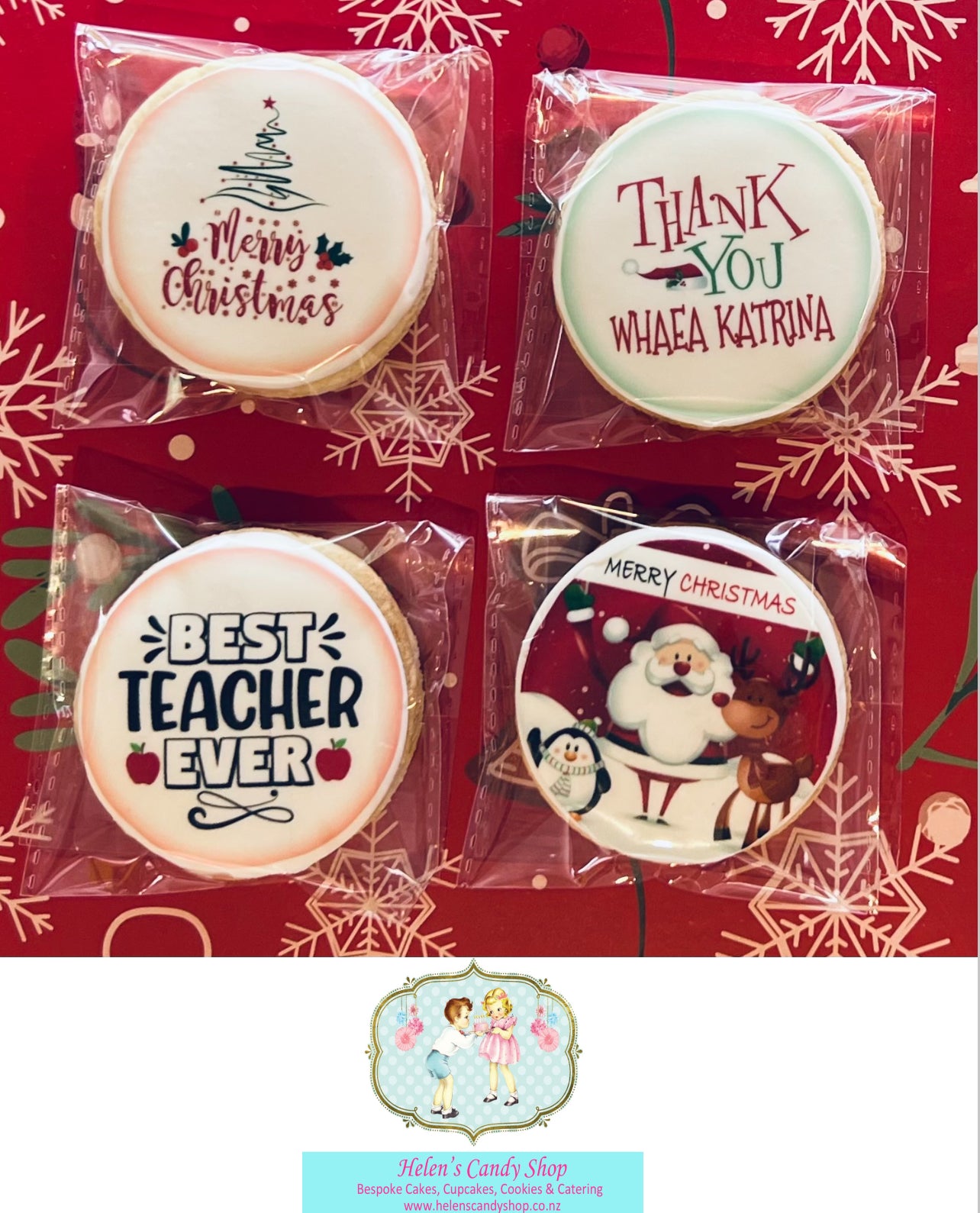 Customised Vanilla Sugar Cookies Individually Wrapped