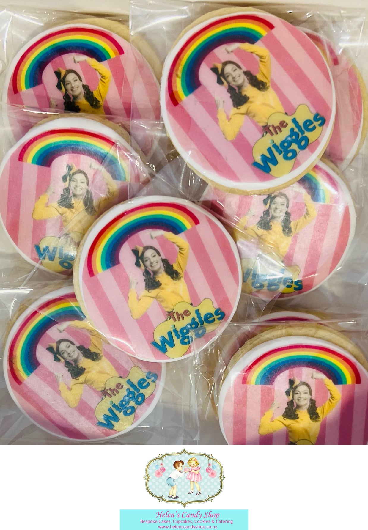 Customised Vanilla Sugar Cookies Individually Wrapped