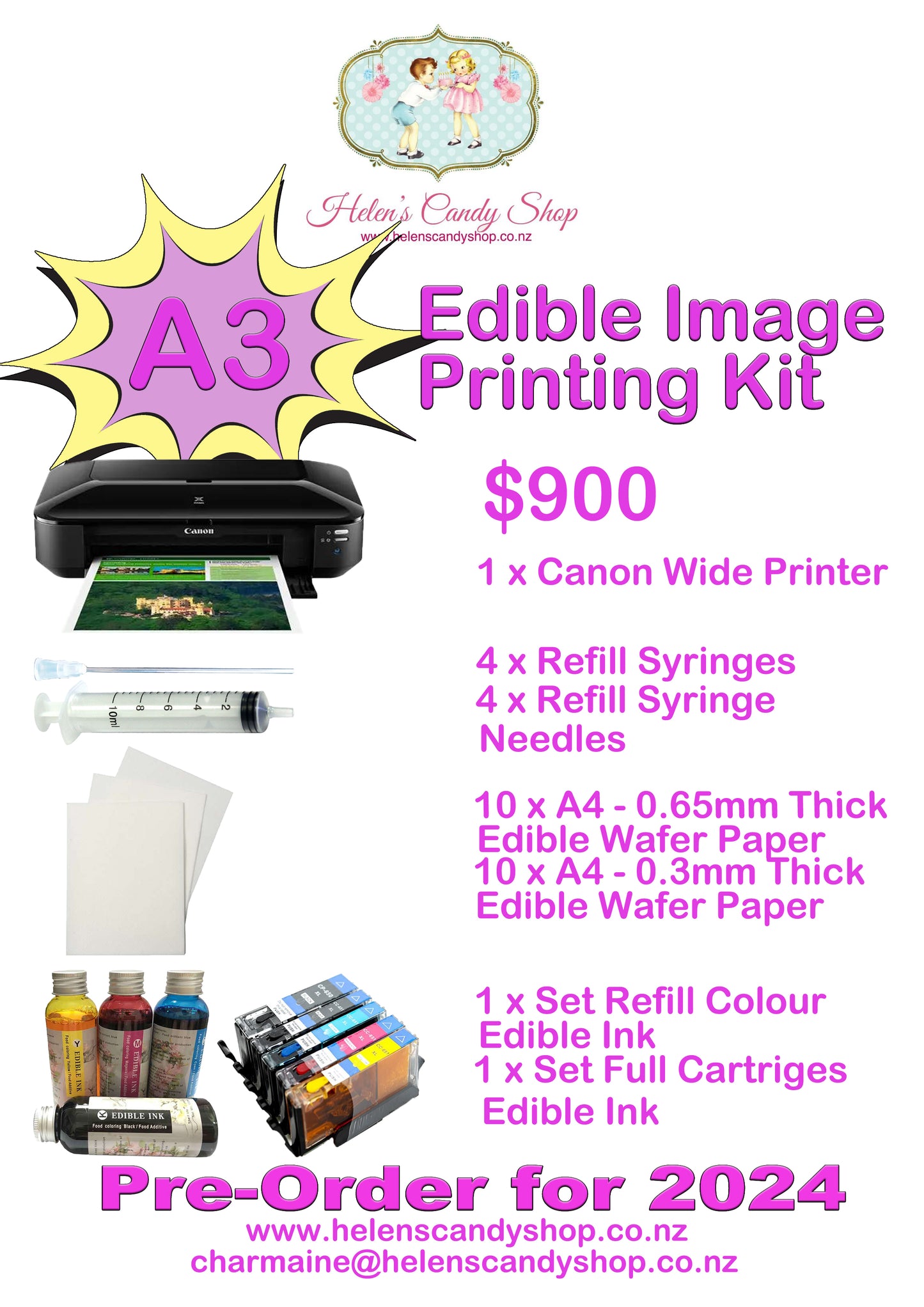 A3 Canon Edible Image Printing Kit
