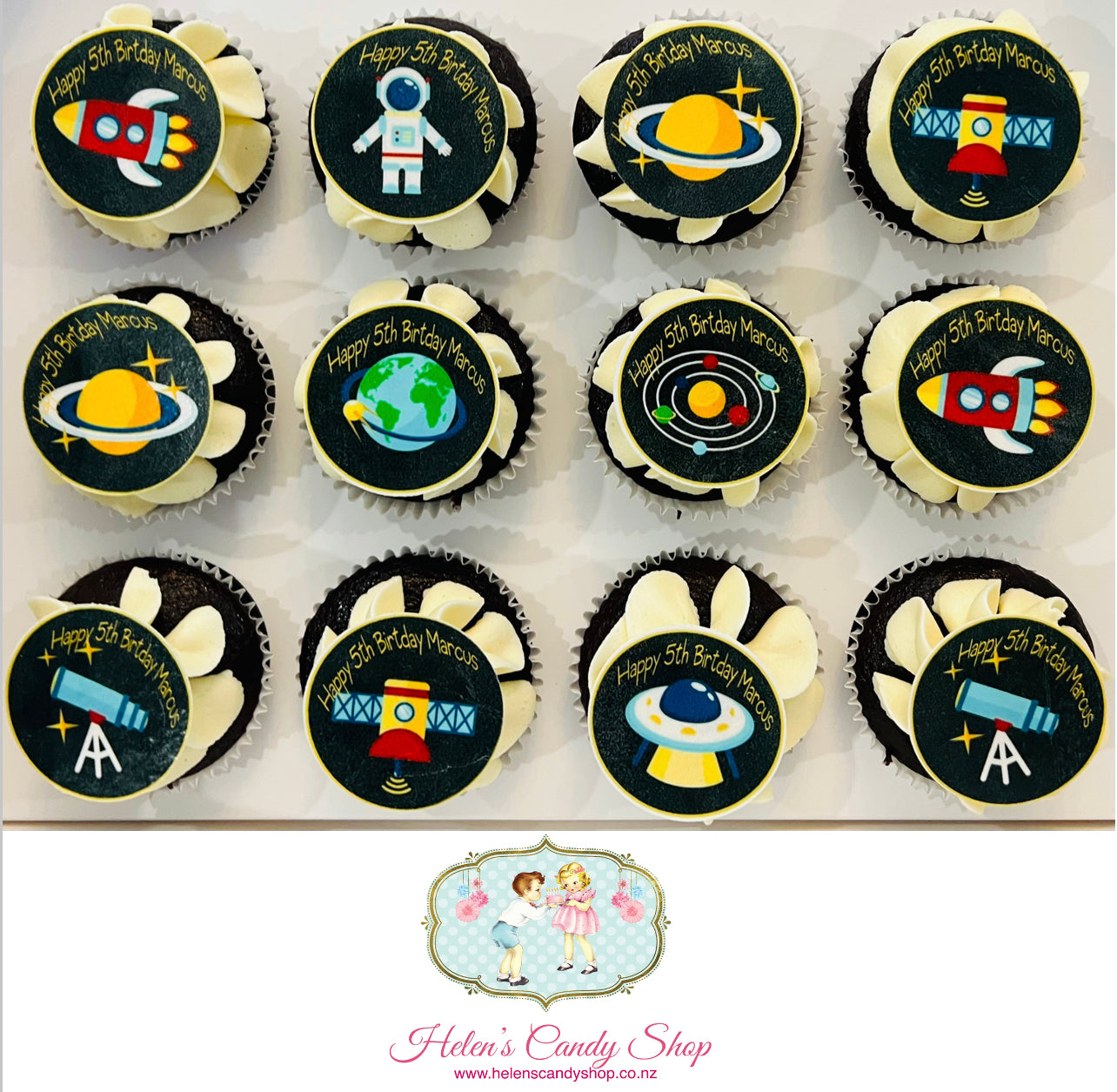 Super Hero & Outer Space Cake