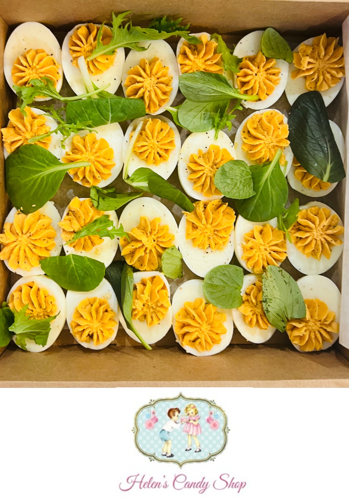24 Halved Filled Deviled Egg Platter