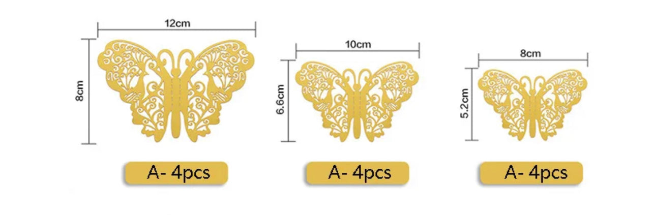 3D Butterflies & Happy Birtday Acrylic Cake Toppers