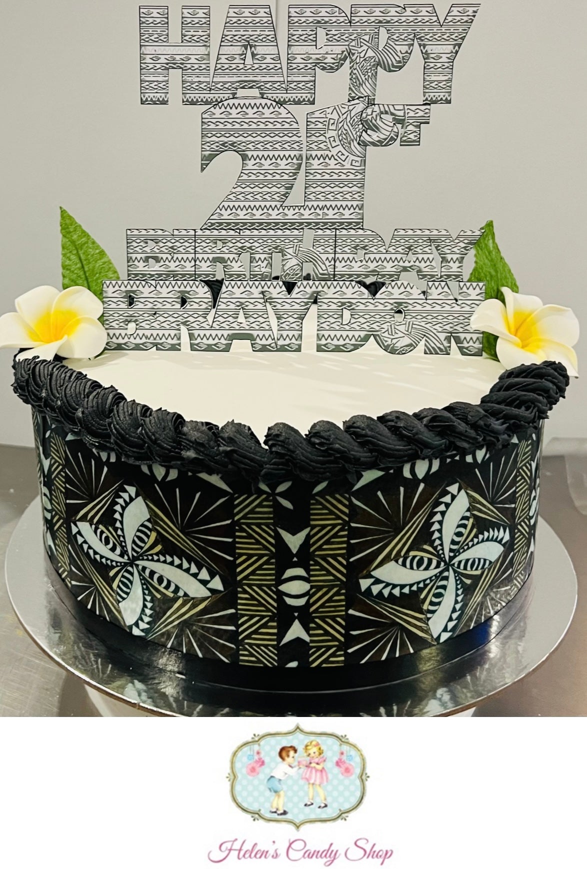 Polynesian Themed Celebration Cake