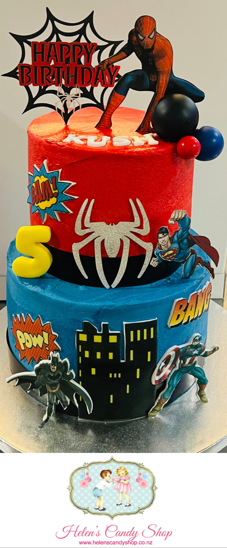 Super Hero & Outer Space Cake