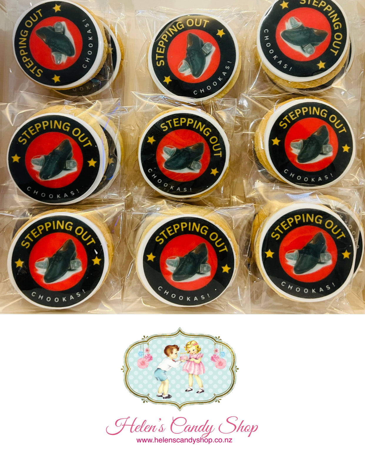 Customised Vanilla Sugar Cookies Individually Wrapped