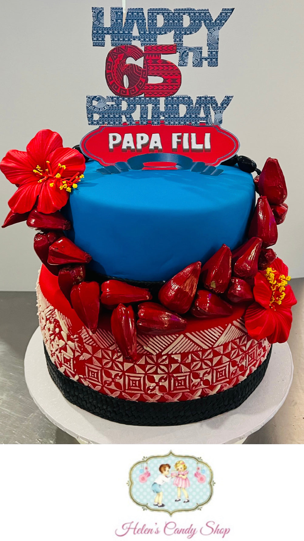Polynesian Themed Celebration Cake
