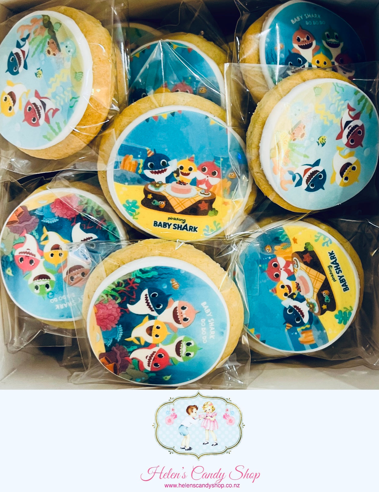 Customised Vanilla Sugar Cookies Individually Wrapped