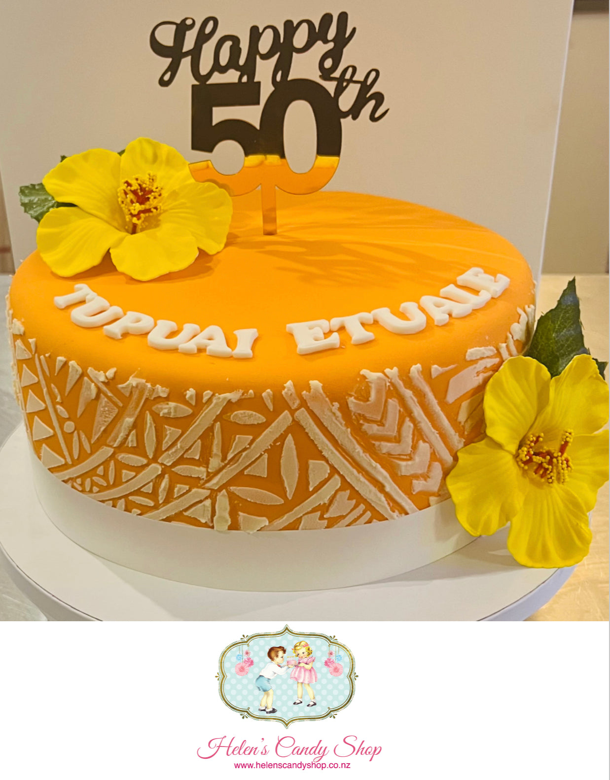 Polynesian Themed Celebration Cake