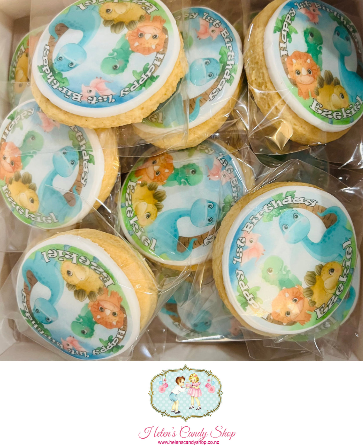Customised Vanilla Sugar Cookies Individually Wrapped