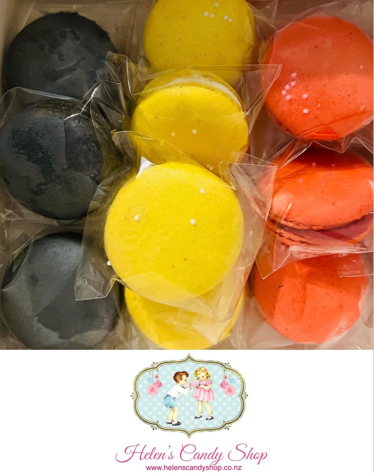 Freshly Baked Macarons Individually Wrapped