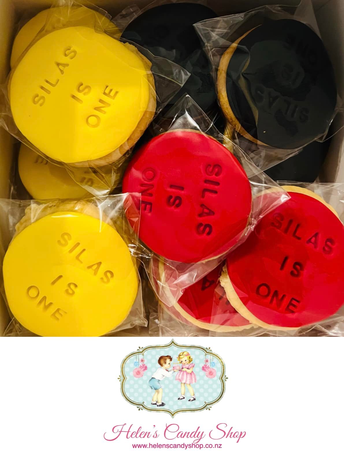 Customised Vanilla Sugar Cookies Individually Wrapped