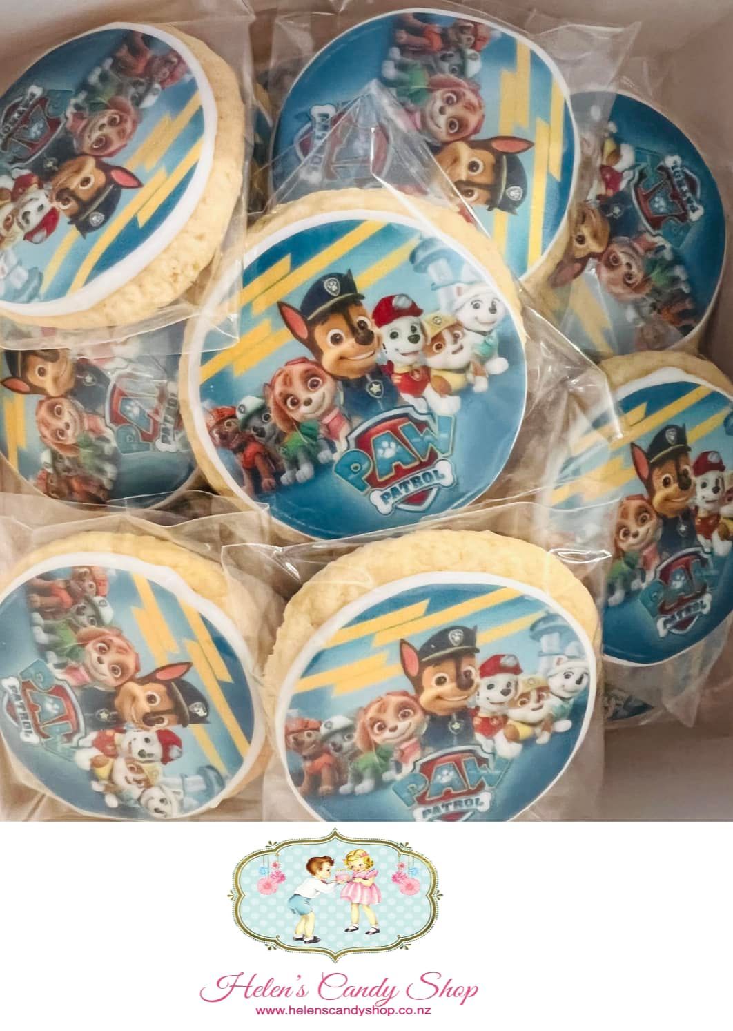 Customised Vanilla Sugar Cookies Individually Wrapped