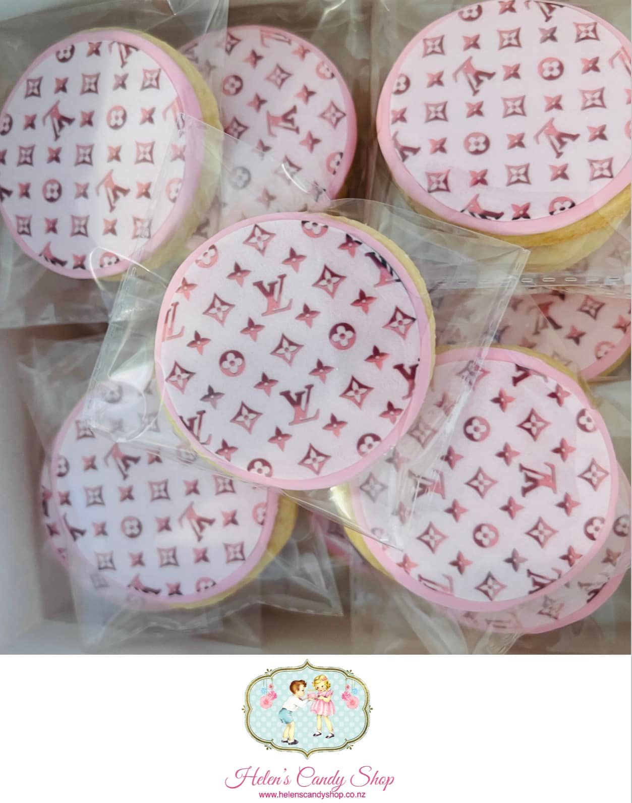 Customised Vanilla Sugar Cookies Individually Wrapped