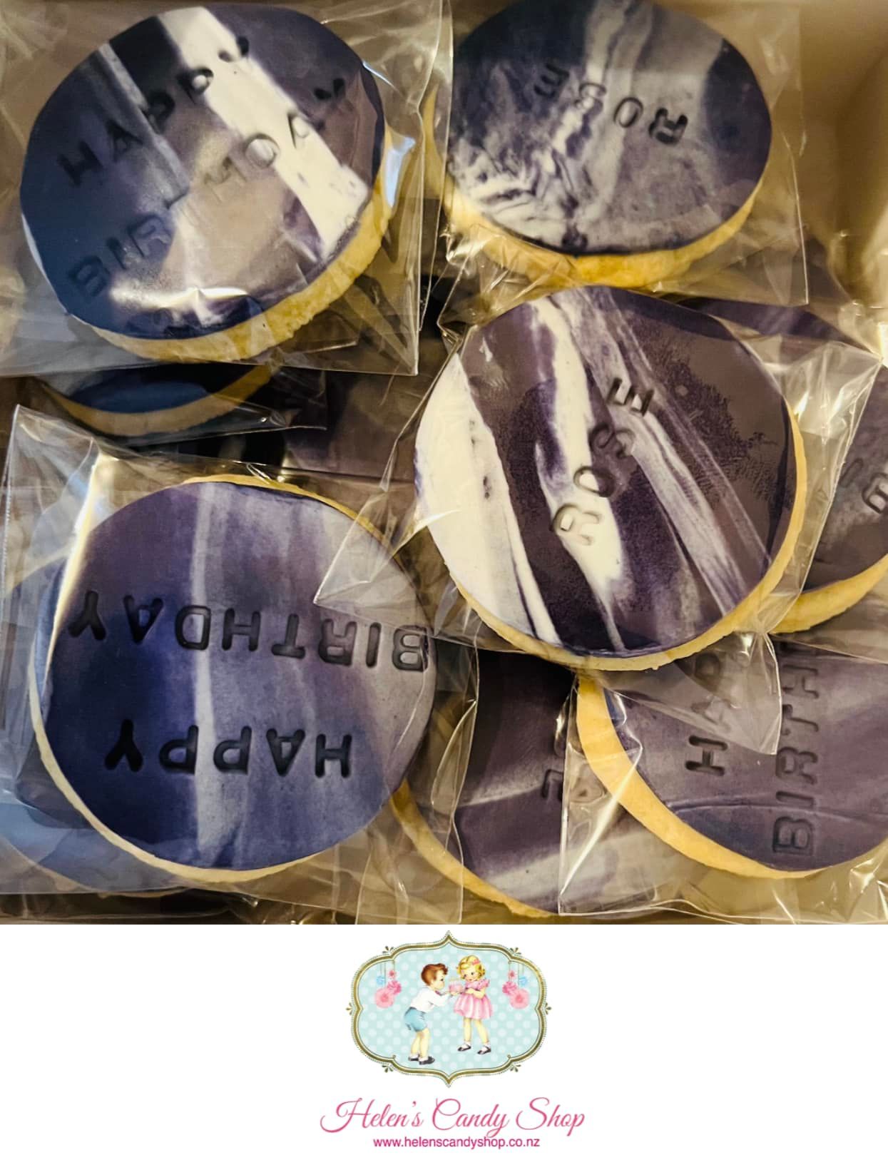 Customised Vanilla Sugar Cookies Individually Wrapped