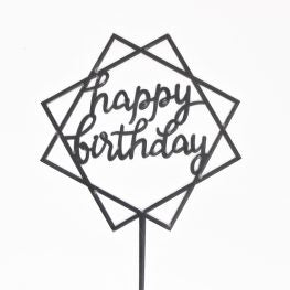 3D Butterflies & Happy Birtday Acrylic Cake Toppers