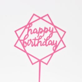 3D Butterflies & Happy Birtday Acrylic Cake Toppers
