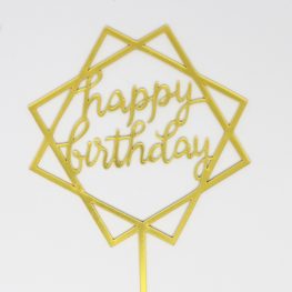 3D Butterflies & Happy Birtday Acrylic Cake Toppers