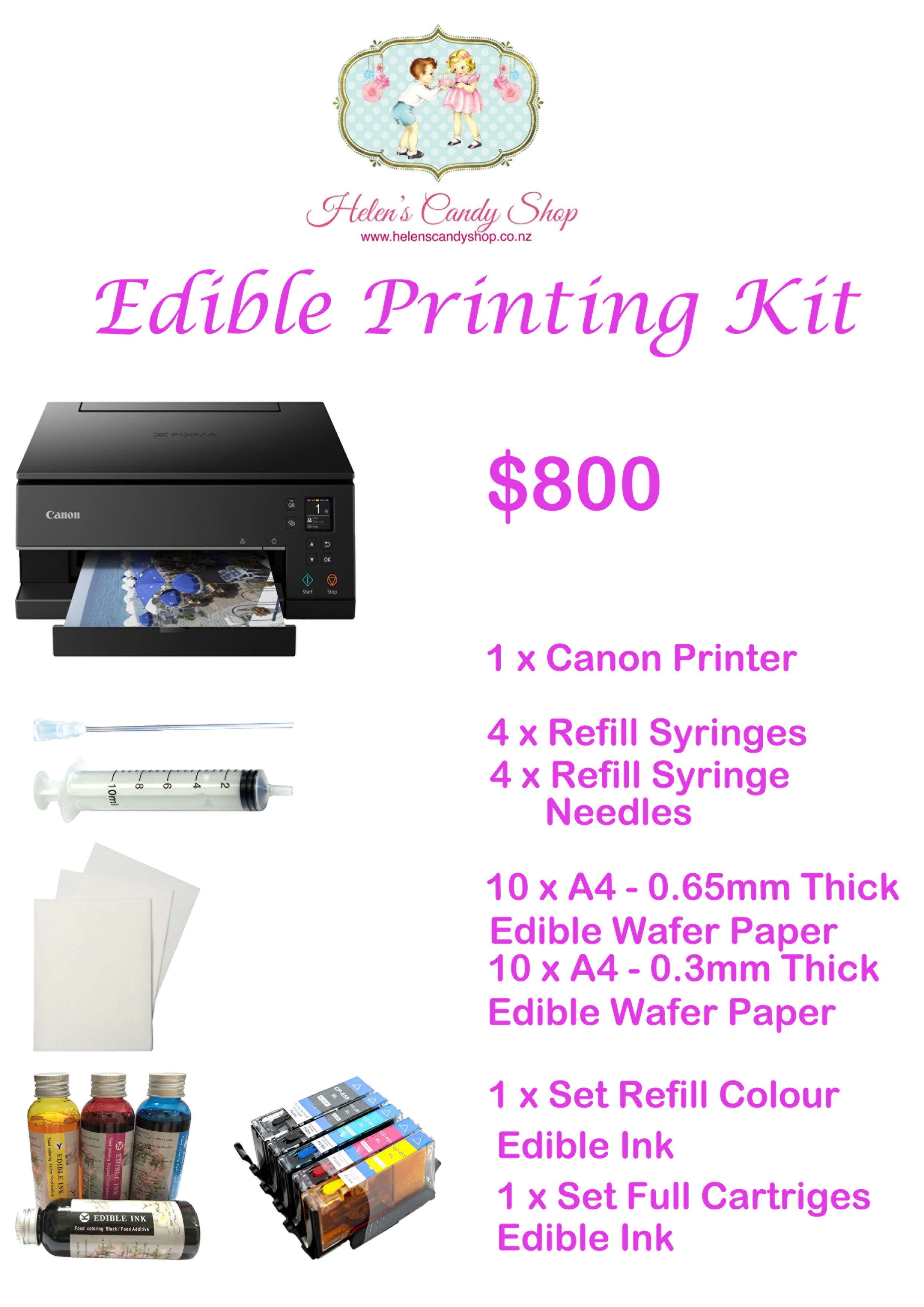 Complete Edible Printing Kit Canon Pixma – Helen's Shop