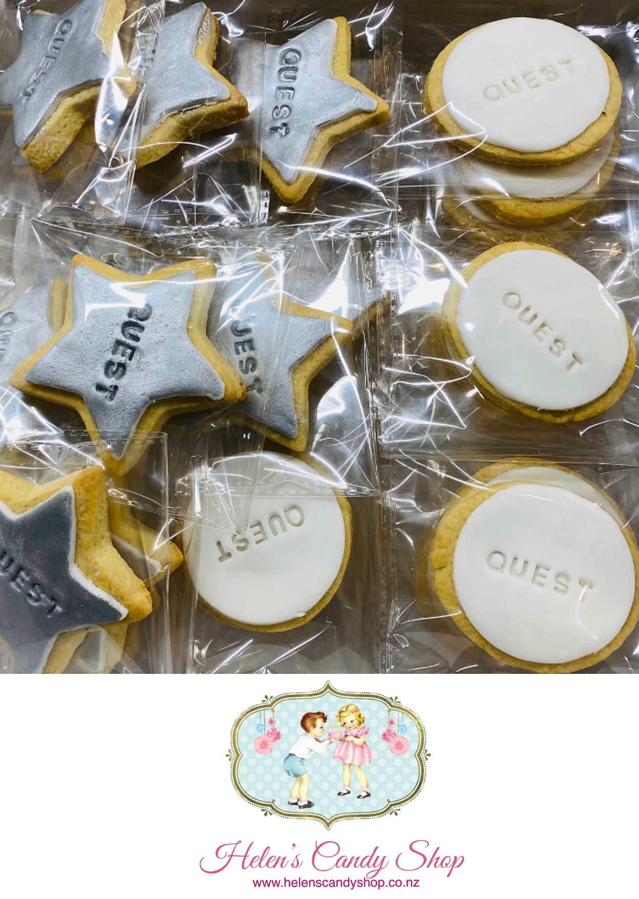 Customised Vanilla Sugar Cookies Individually Wrapped