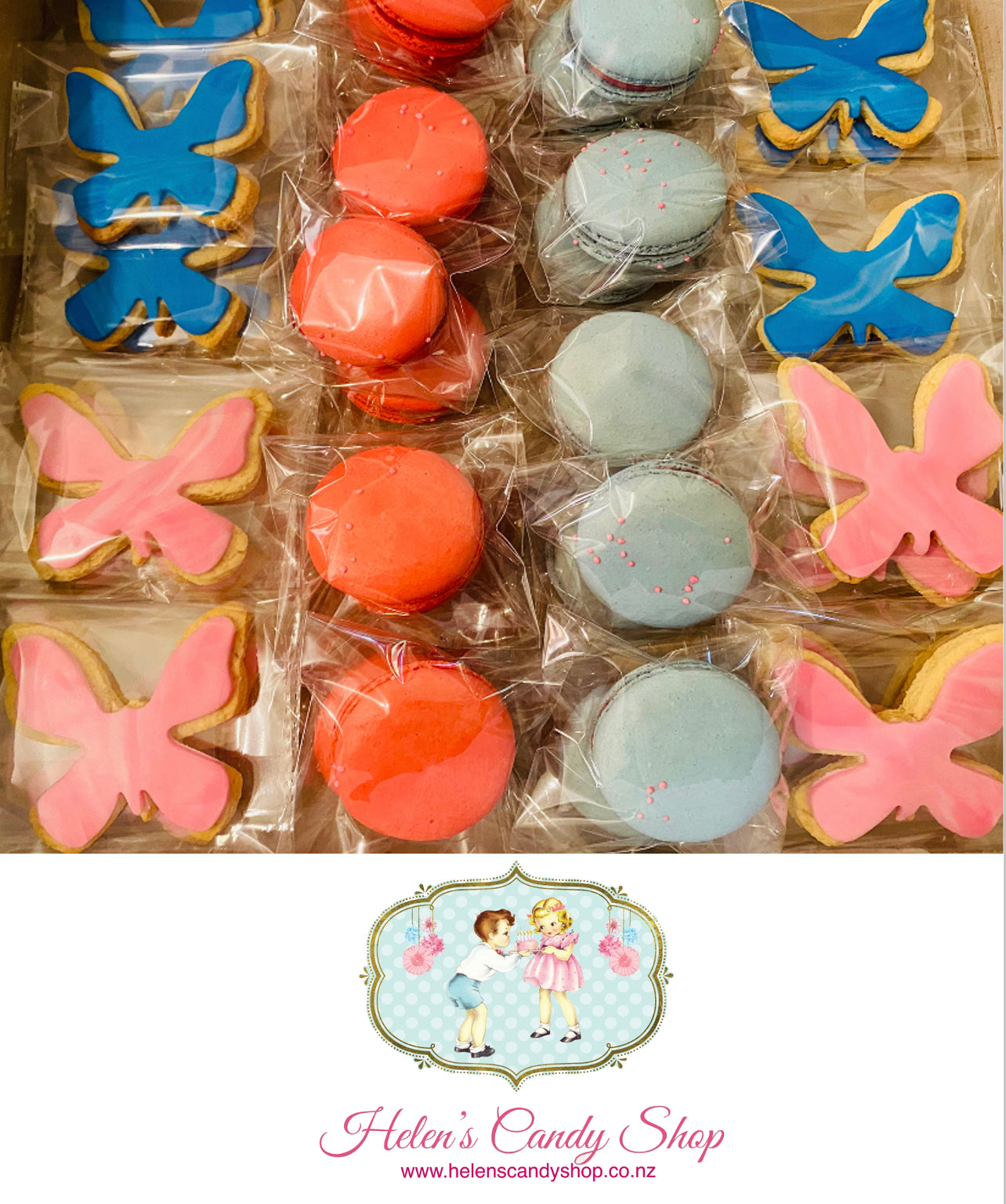 Customised Vanilla Sugar Cookies Individually Wrapped