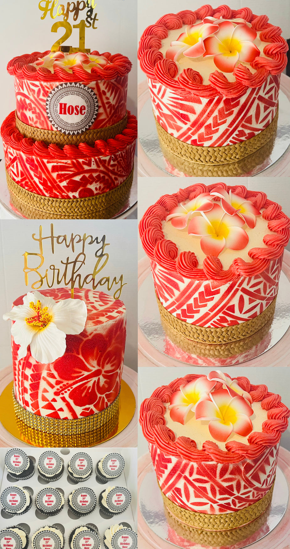 Polynesian Themed Celebration Cake