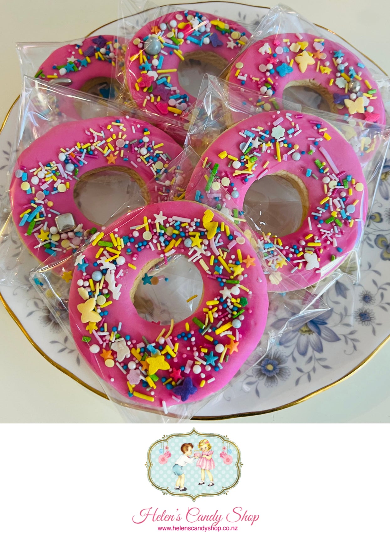 Customised Vanilla Sugar Cookies Individually Wrapped