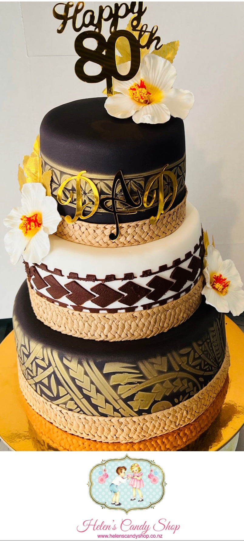 Polynesian Themed Celebration Cake