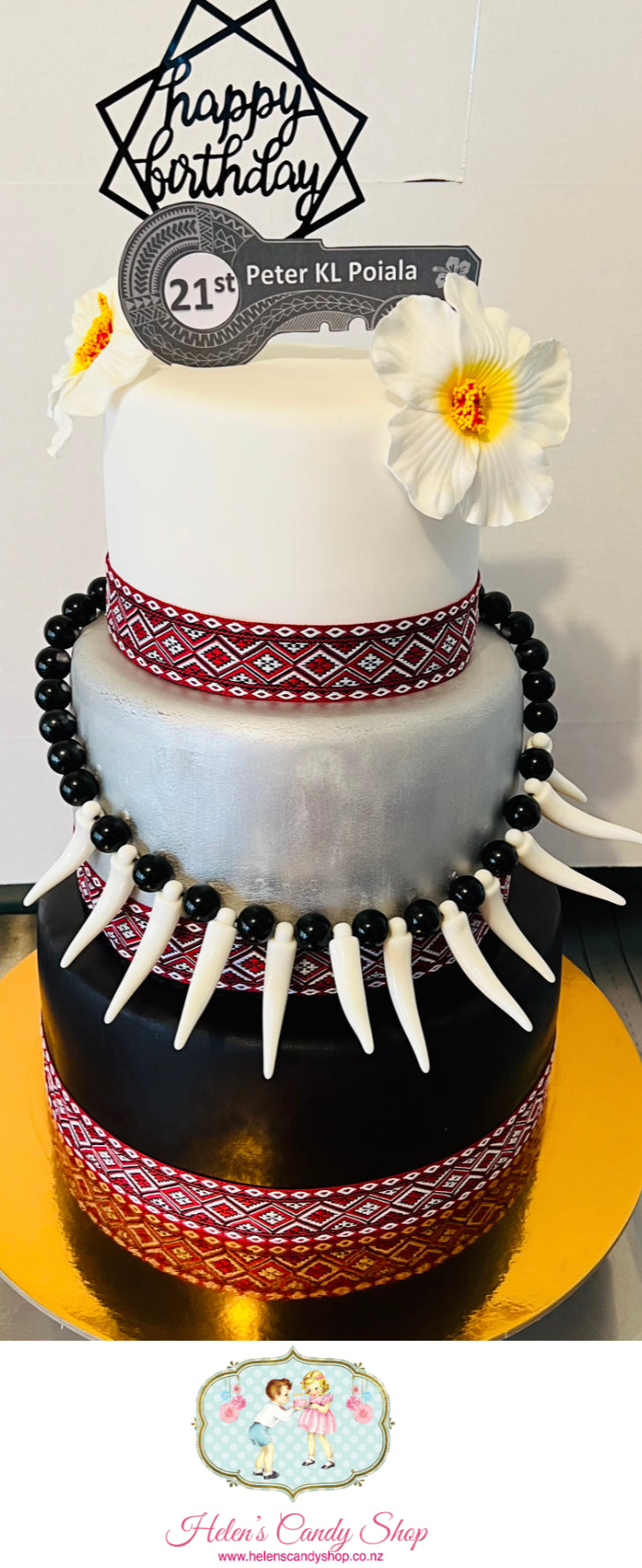 Polynesian Themed Celebration Cake