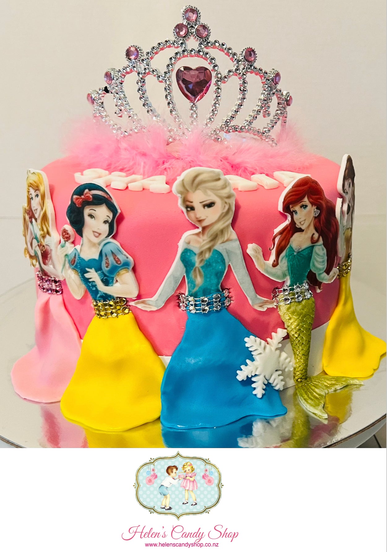 Princess, Barbie & Frozen Themed Celebration Cake
