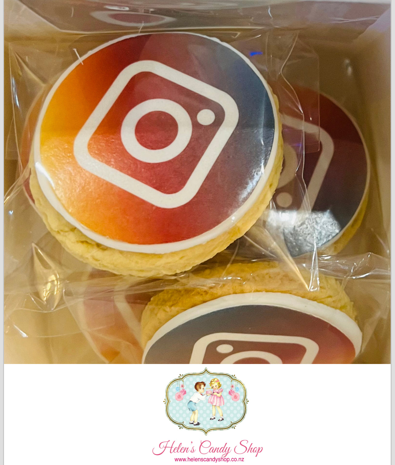 Customised Vanilla Sugar Cookies Individually Wrapped