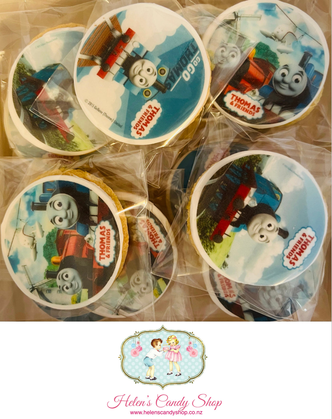 Customised Vanilla Sugar Cookies Individually Wrapped
