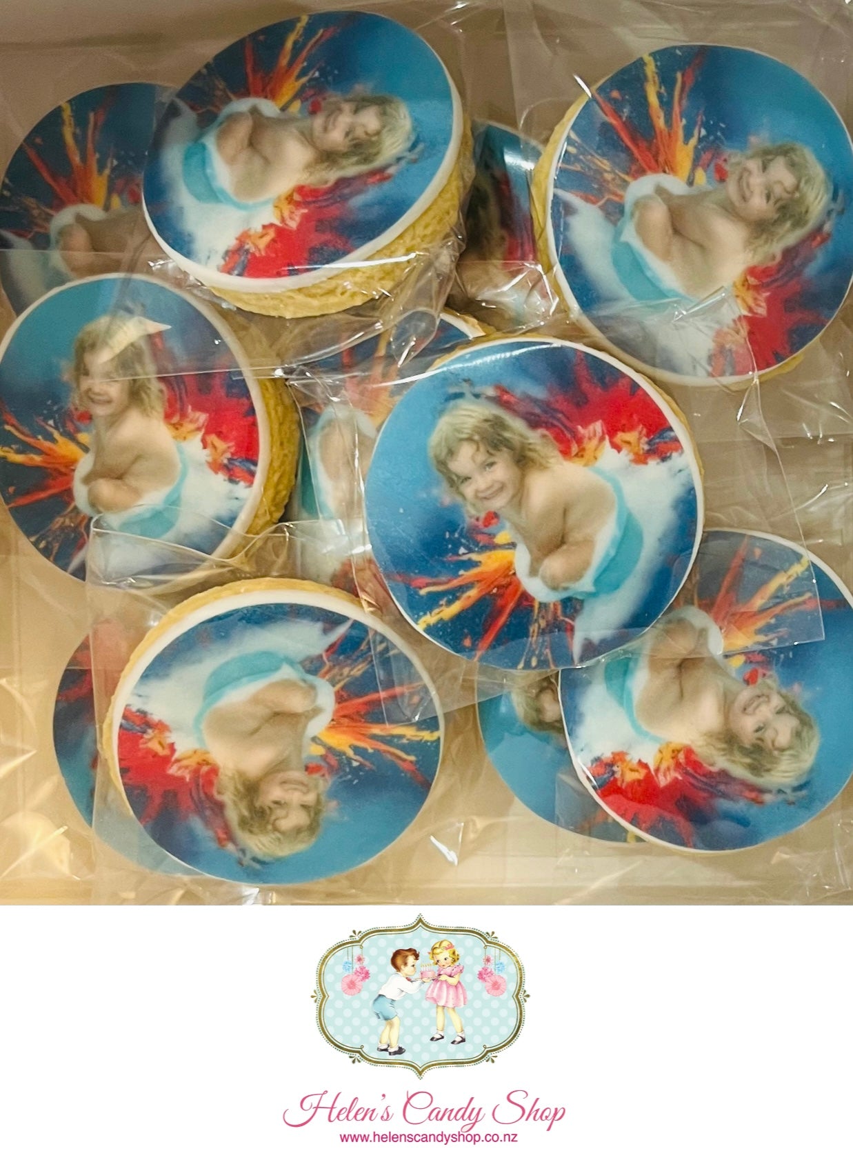 Customised Vanilla Sugar Cookies Individually Wrapped