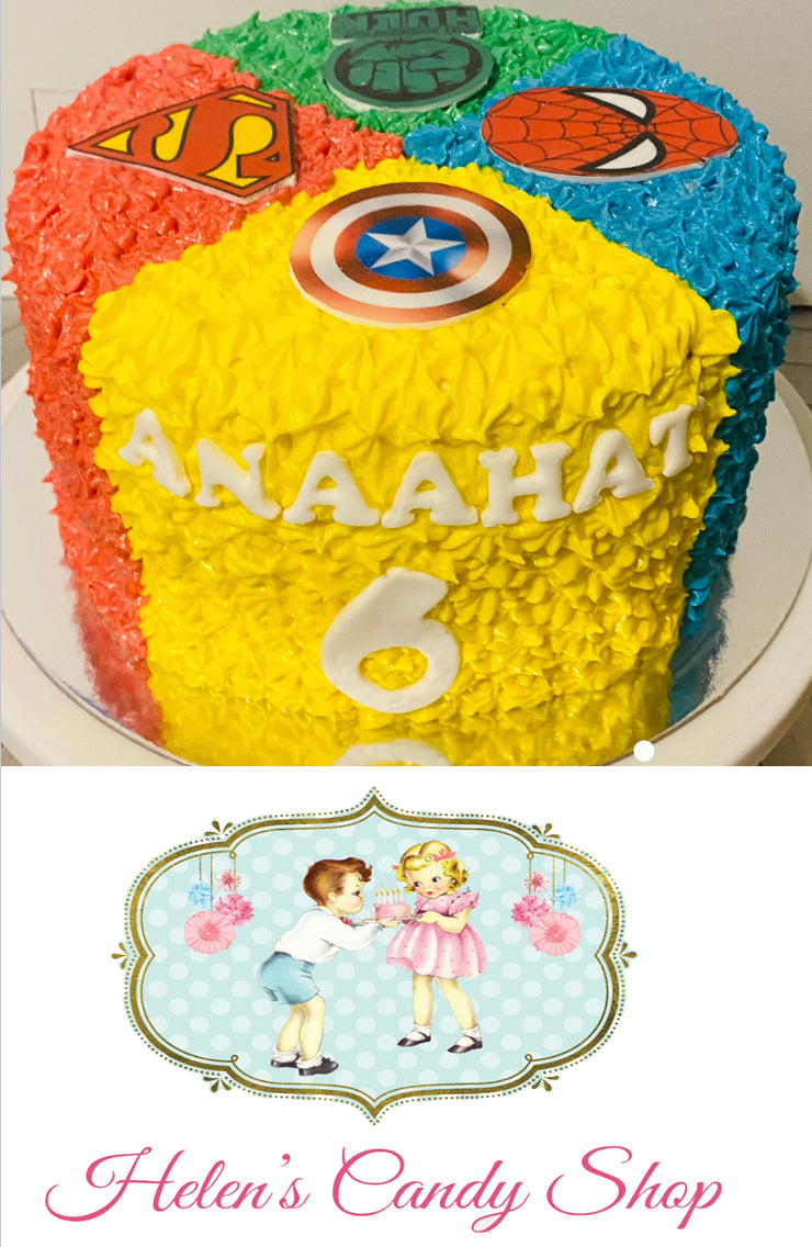 Super Hero & Outer Space Cake