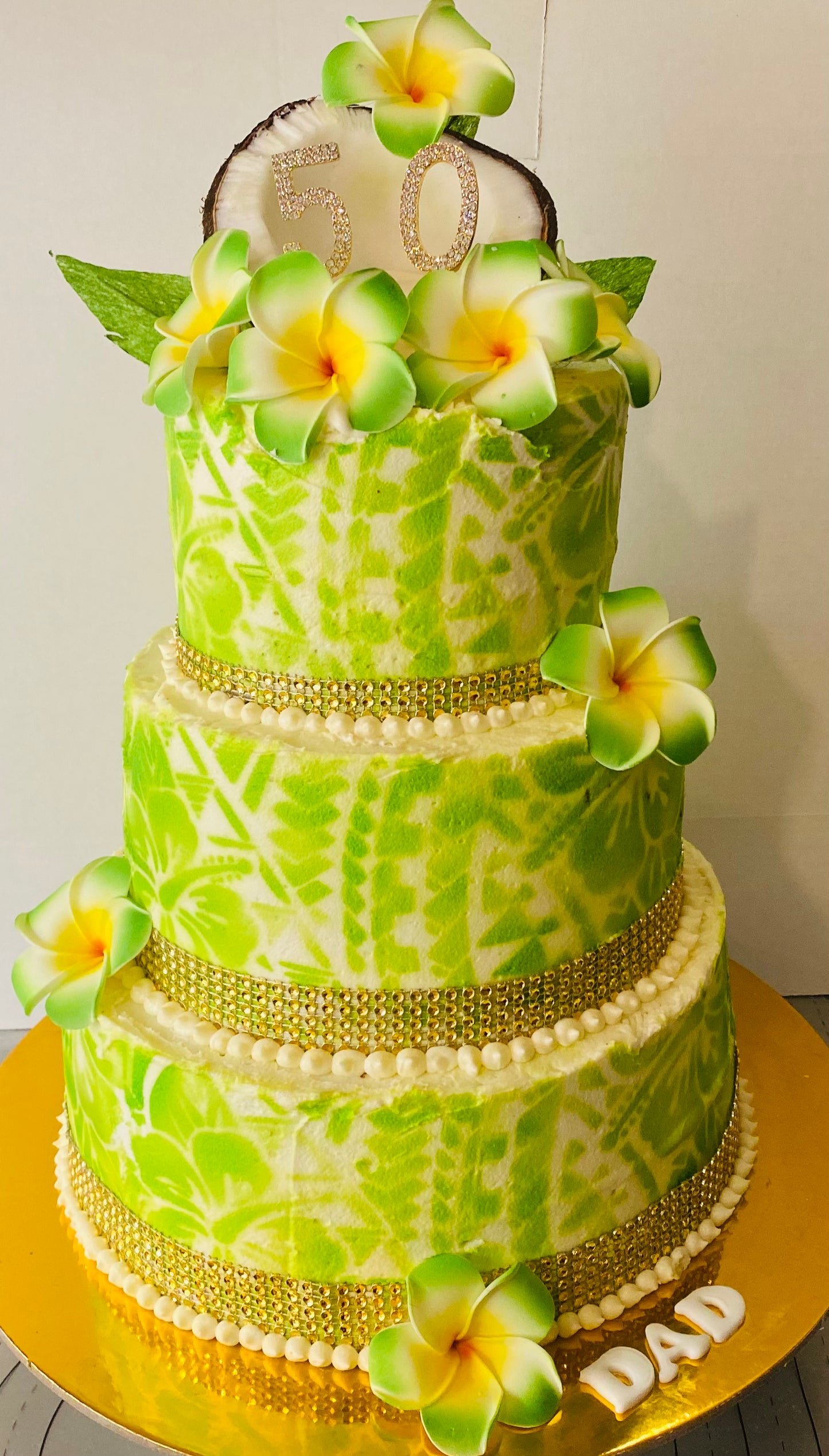 Polynesian Themed Celebration Cake