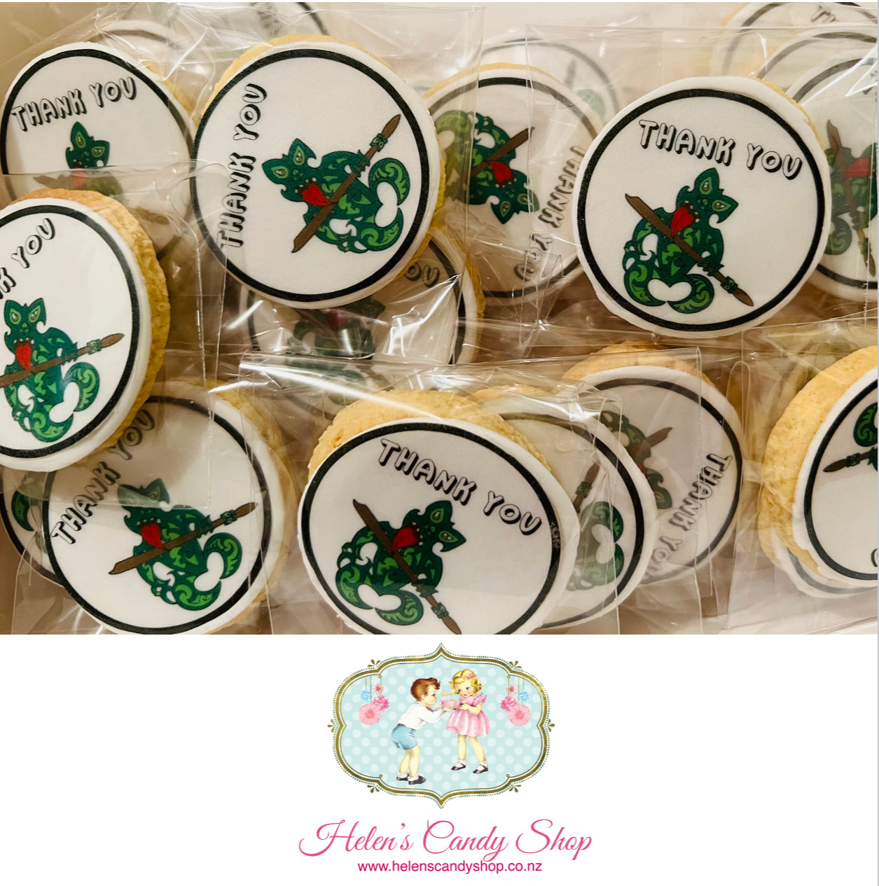 Customised Vanilla Sugar Cookies Individually Wrapped