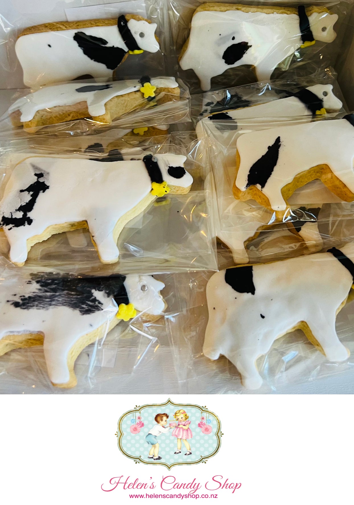 Customised Vanilla Sugar Cookies Individually Wrapped