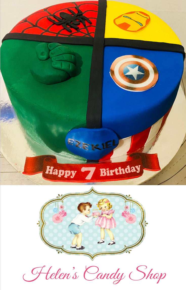 Super Hero & Outer Space Cake