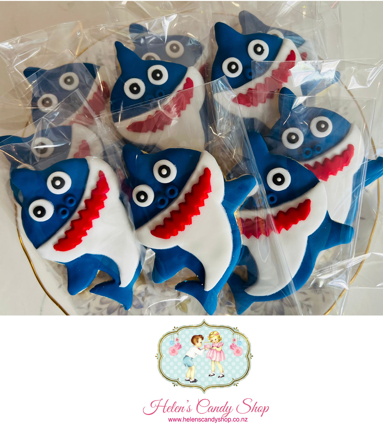 Customised Vanilla Sugar Cookies Individually Wrapped