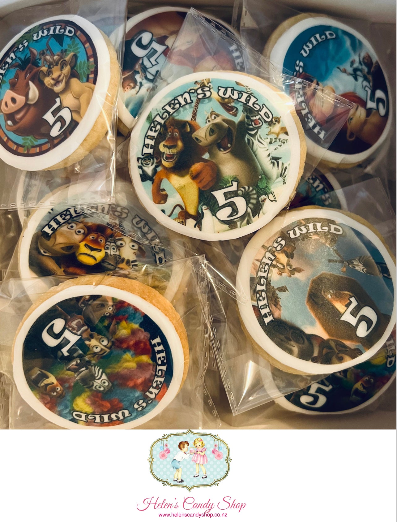 Customised Vanilla Sugar Cookies Individually Wrapped